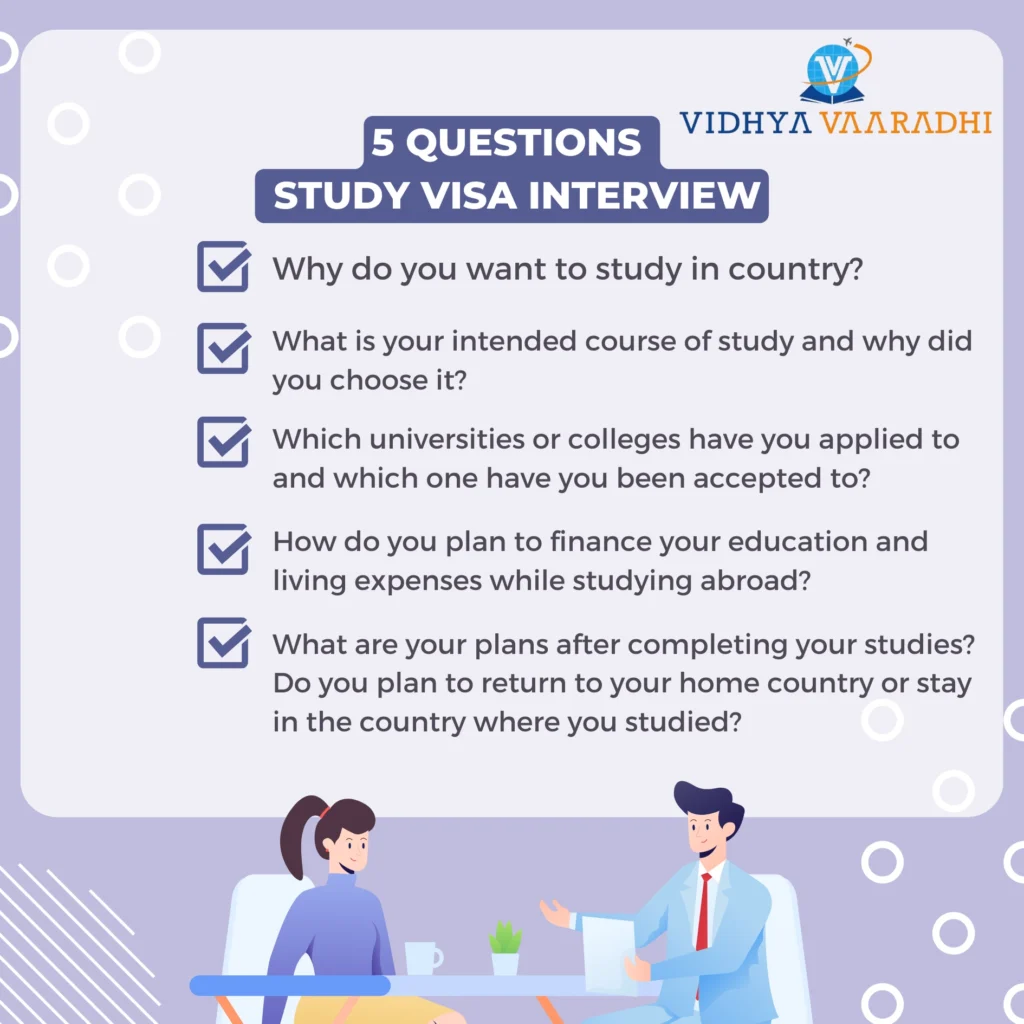 Five questions you need to be prepared for in your study visa interview
