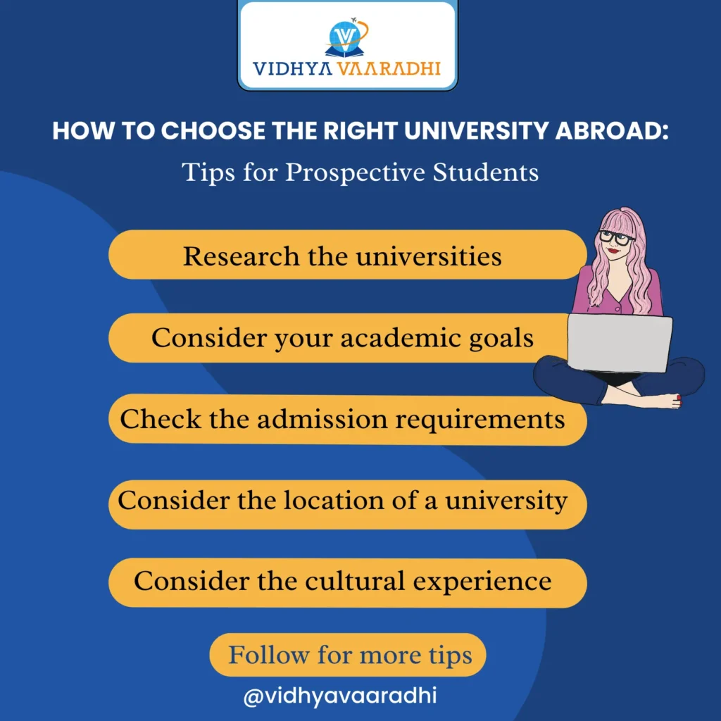Overseas education Consultancy - How to Choose the Right University Abroad: Tips for Prospective Students