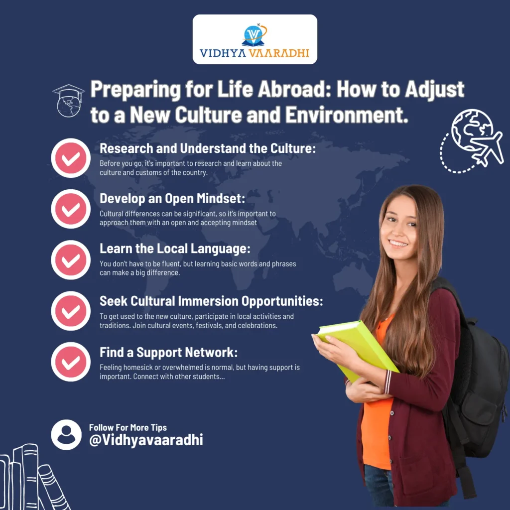 Preparing for Life Abroad: How to Adjust to a New Culture and Environment - Vidhyavaaradhi Overseas Consultancy